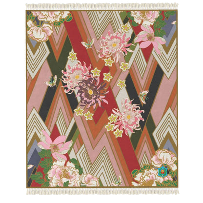 The 70ies Flowery - Heavyweight Velvet with Anti-slip Latex