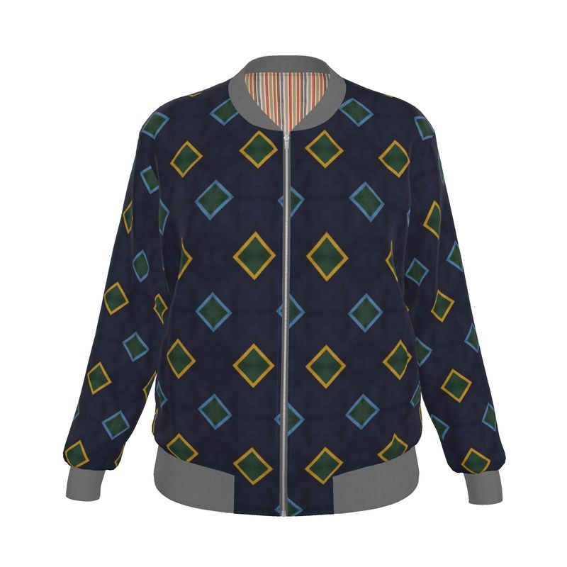 Autumn -Women's Reversible Silk Bomber Jacket | Marivel Suri