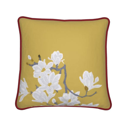 Autumn Flowers - Pure Mulberry Silk  - 100% Silk Pillows -Silk Cushions | Marivel Suri