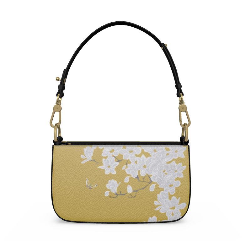 Autumn Flowers - Luxury full Grain Leather - Zip Box Bag -Zip Box Bag | Marivel Suri