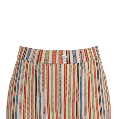 Stripes - Denim Mini Skirt