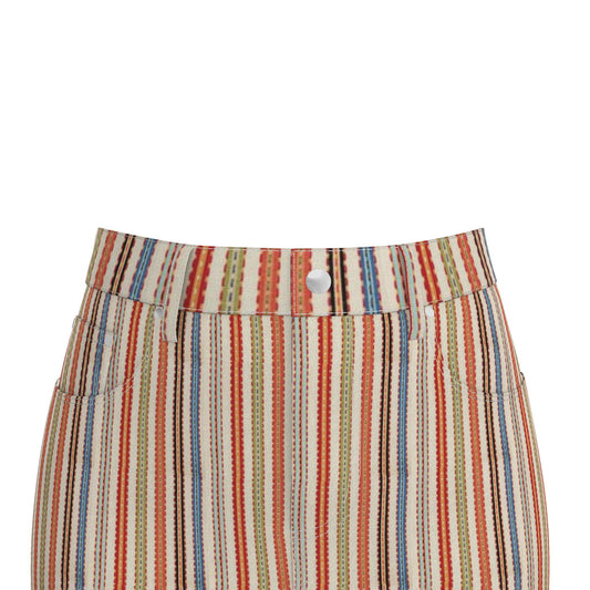 Stripes - Denim Mini Skirt