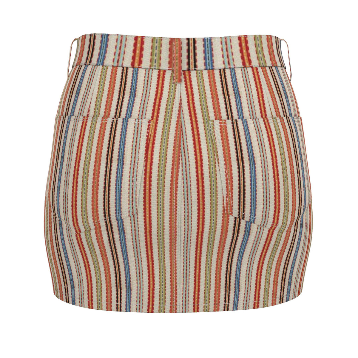 Stripes - Denim Mini Skirt