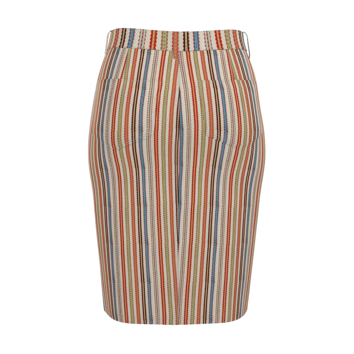 Stripes - Denim Midi Skirt