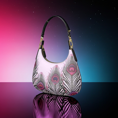 Feathers - Luxury Full Grain Nappa Leather -Mini Curve Bag | Marivel Suri